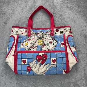 Brighton Bag Womens Tote Blue Red Love Cat Tom Clancy Art Heart Canvas Sparkle